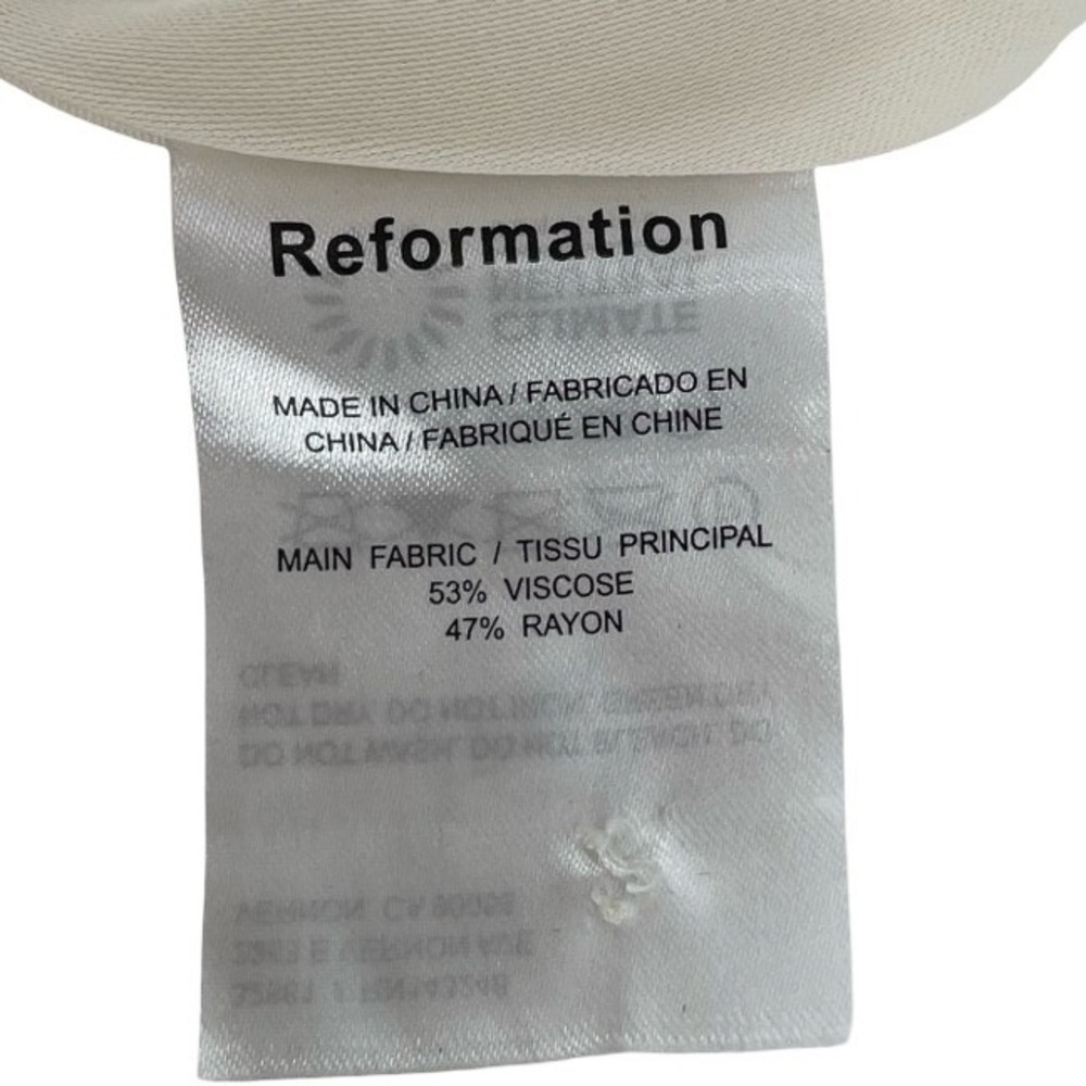 Reformation Dress Winslow Size 8 Ivory NWT - Picture 6 of 8
